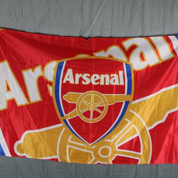 Arsenal Gunners Flag - Double Logo - Single Sided Flag - Picture 1 of 4